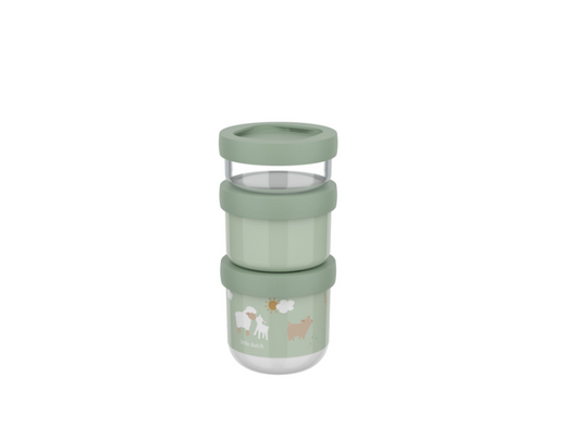 Snackbox Mepal x Little Dutch Mio Little Farm 3-delig