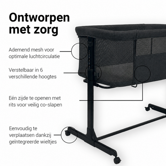 Co-Sleeper Novi Kyan Luxe Black Melange