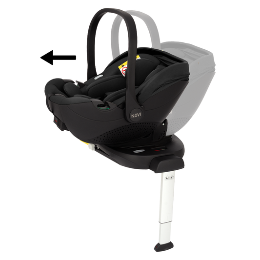 Autostoel Novi Joy Pro Glide 360° I-Size All Black & Base