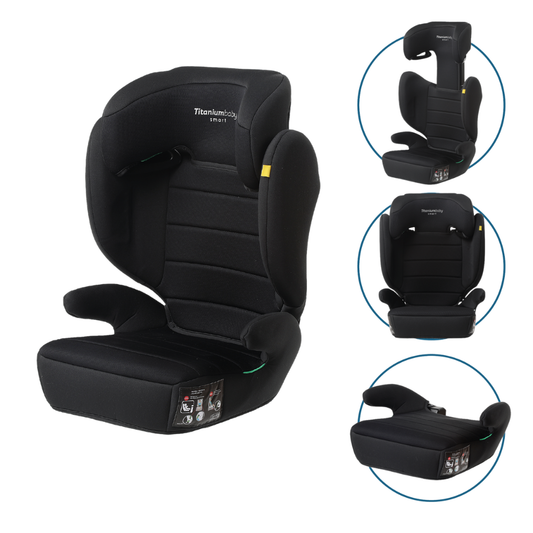 Autostoel Titanium Baby Smart Lucky 100 - 150 CM I-Size Gordel All Black