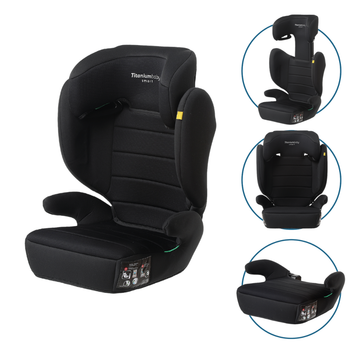 Autostoel Titanium Baby Smart Lucky 100 - 150 CM I-Size Gordel All Black