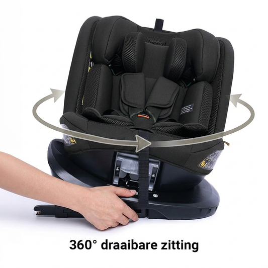 Autostoel Novi Goliath Go 360° I-Size Black/Mesh 40-150 cm