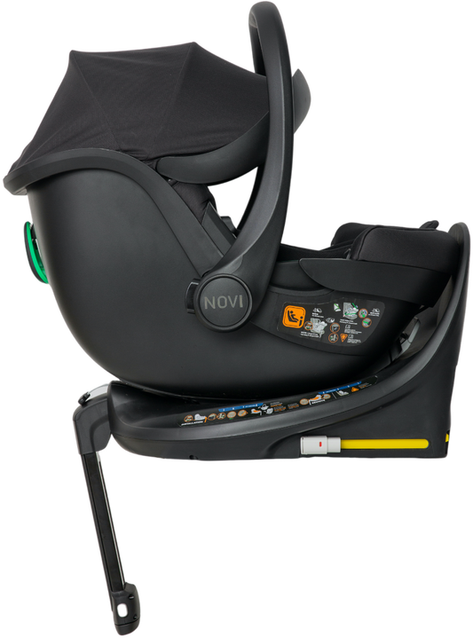 Autostoel Novi Jacky Pro 360° I-Size All Black & Base