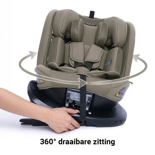 Autostoel Novi Goliath Go I-Size Rotation Taupe/Mesh