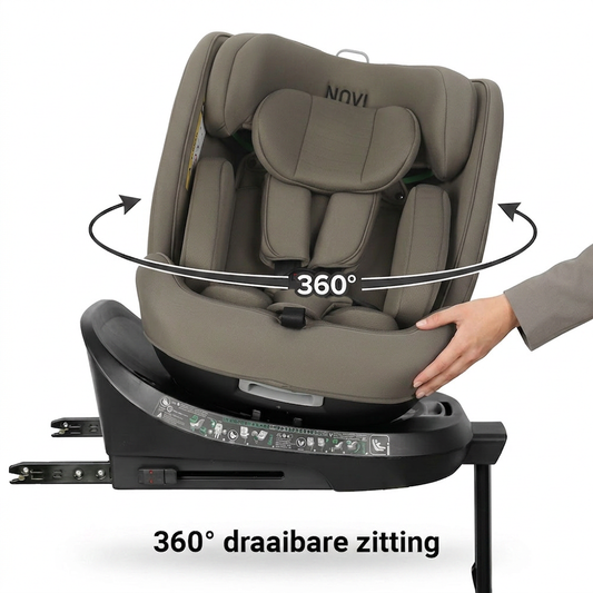 Autostoel Novi David 3.0 Premium I-Size 360° Dark Taupe
