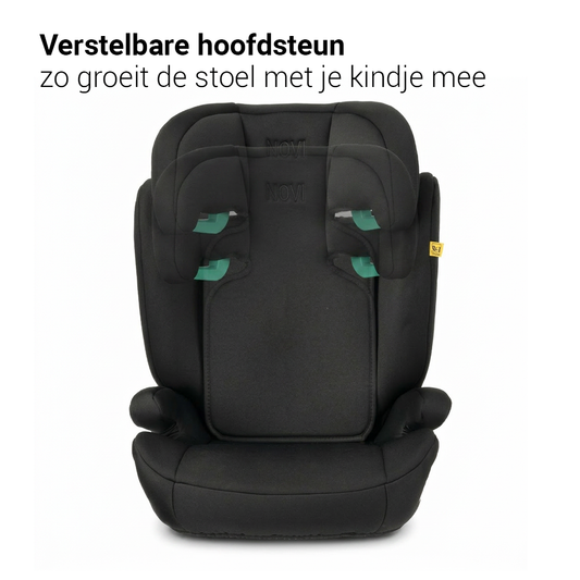Autostoel Novi James Go V2 i-Size Gordel Black 100-150cm