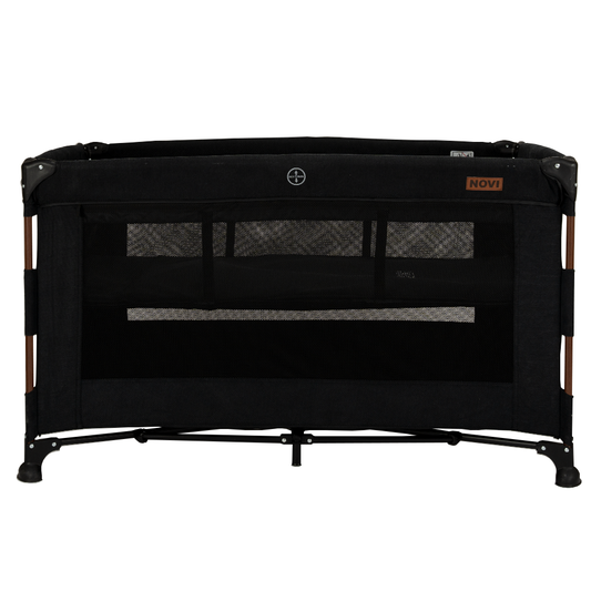 Campingbed Novi Nora Luxe Walnut/Brilliant Black