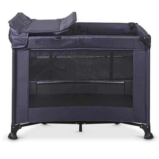 Campingbed/box Novi Liv Air+ Dark Grey/Black Mesh