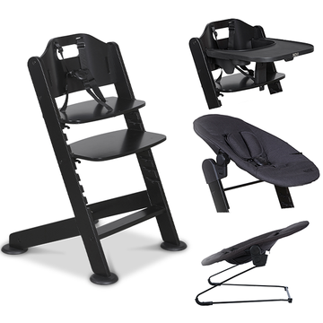Kinderstoel Novi 1-2 Grow Black/Black Melange