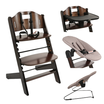 Kinderstoel Novi 1-2-Grow Complete Walnut/Hazel Melange V2