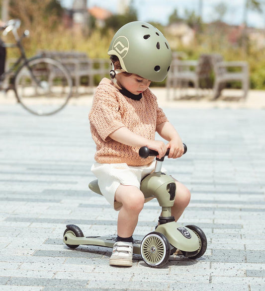 Scoot and Ride Fietshelm - Olive - Scoot and Ride - 45-51 cm - Fietshelmen