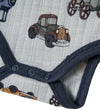 Name It Romper l/s - Wol - Noos - NbmWang - Grey Dawn m. Auto's - Name It - 50 - Rompers Lange Mouw
