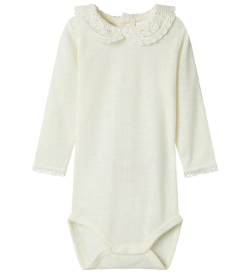 Name It Romper l/s - Wol - Snow White - Name It - 68 - Rompers Lange Mouw
