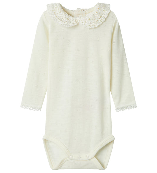 Name It Romper l/s - Wol - Snow White - Name It - 68 - Rompers Lange Mouw