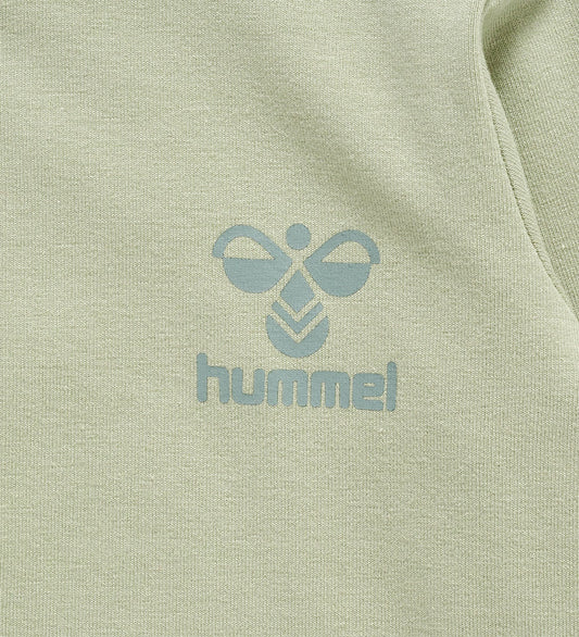 Hummel Romper l/s - hmlMino - Abbey Stone - Hummel - 1 jaar (80) - Rompers Lange Mouw