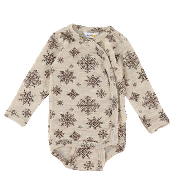 Joha Wikkelromper l/s - Wol - Beige - Joha - 60 - Rompers Lange Mouw