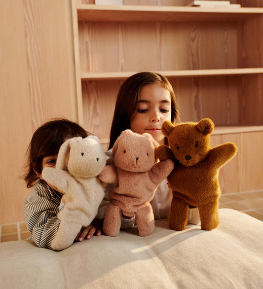 Liewood Handpop - Honor Bear - 28 cm - Golden Caramel - Liewood - OneSize - Poppen