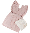 Sebra Schort m. Koksmuts - Dusty Pink/Wit - Sebra - OneSize - Schorten