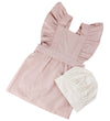 Sebra Schort m. Koksmuts - Dusty Pink/Wit - Sebra - OneSize - Schorten
