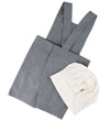 Sebra Schort m. Koksmuts - Elephant Grey/Classic+ White - Sebra - OneSize - Schorten