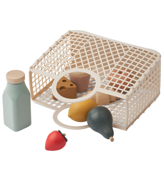 Liewood Mand m. Speelgoedeten - Florin Play Food & Grrocery Bask - Liewood - OneSize - Speelgoedeten