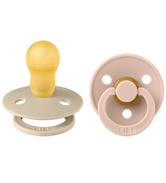 BIBS Colour Fopspenen - 2-pack - Maat 3 - Rond - Vanilla/Blush - BIBS - OneSize - Fopspenen