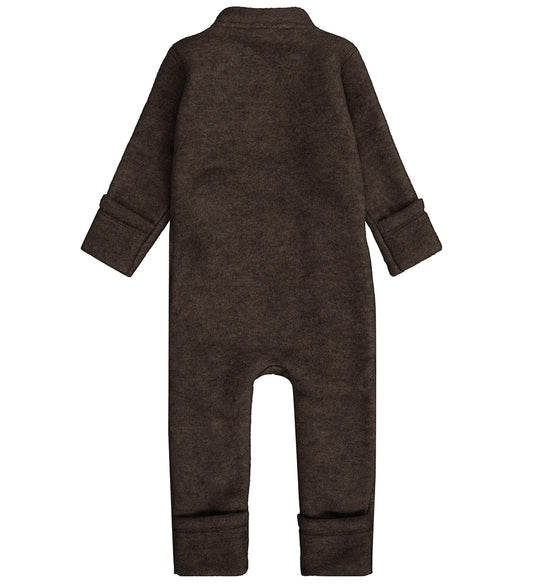 Mikk-Line Wagenspak - Wol - Dark Brown Melange - Mikk-Line - 62 - Wagenspakken