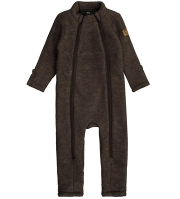 Mikk-Line Wagenspak - Wol - Dark Brown Melange - Mikk-Line - 1 jaar (80) - Wagenspakken
