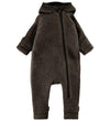 Mikk-Line Wagenspak m. Muts - Wol - Dark Brown Melange - Mikk-Line - 62 - Wagenspakken