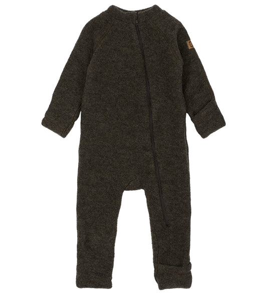 Mikk-Line Wagenspak - Wol - Noos - Dark Brown Melange - Mikk-Line - 1 jaar (80) - Wagenspakken