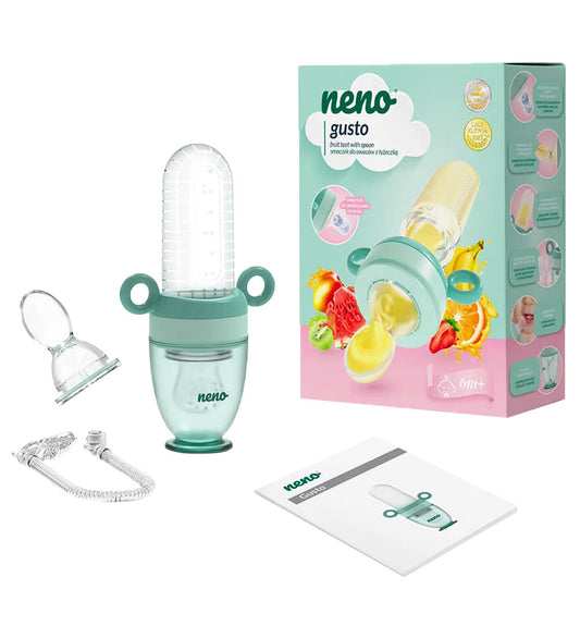 Neno Food Feeder m. Lepel - Gusto - Mint Groen - Neno - OneSize - Food Feeders