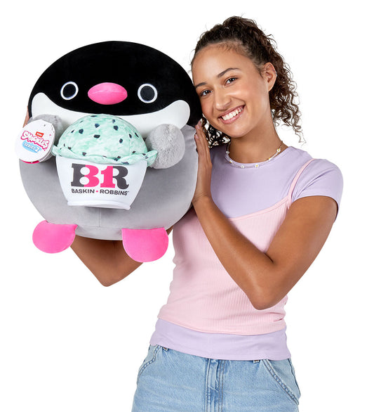 Snackles Knuffel - 35 cm - De pinguïn Penelope m. Baskin Robbins - SNACKLES - OneSize - Knuffels