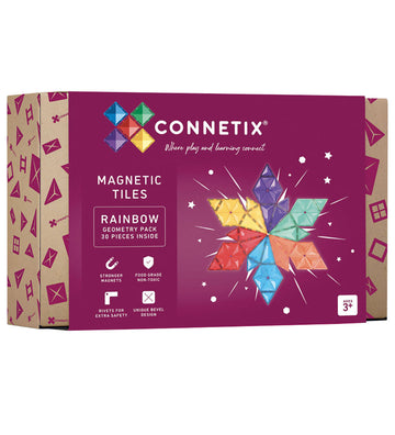 Connetix Magneetset - 30 Onderdelen - Rainbow Geometriepakket - Connetix - OneSize - Magnetisch speelgoed