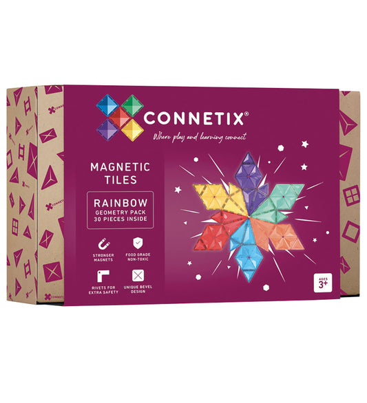 Connetix Magneetset - 30 Onderdelen - Rainbow Geometriepakket - Connetix - OneSize - Magnetisch speelgoed