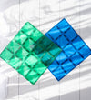 Connetix Magnetische platen - 2 Onderdelen - Blauw en Groen - Connetix - OneSize - Magnetisch speelgoed