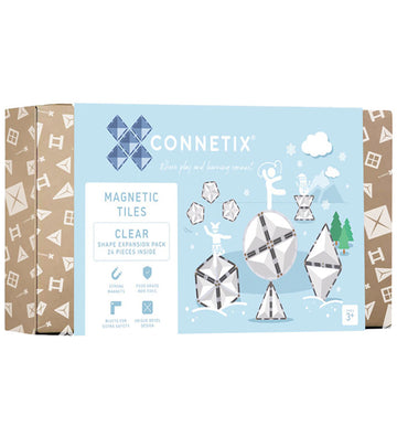 Connetix Magneetset - 24 Onderdelen - Clear Vormuitbreidingspakk - Connetix - OneSize - Magnetisch speelgoed