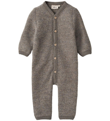 Wheat Wagenspak - Wolvlies - Levi - Brown Melange - Wheat - 1 jaar (80) - Wagenspakken