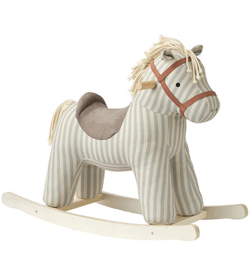Kids Concept Schommelpaard - za M - Aiden - Blauw/Wit - Kids Concept - OneSize - Schommelpaarden