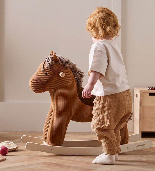 Kids Concept Schommelpaard - Vera - Aiden - Bruin - Kids Concept - OneSize - Schommelpaarden