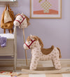 Kids Concept Schommelpaard - Gestippeld - Aiden - Wit/Beige - Kids Concept - OneSize - Schommelpaarden
