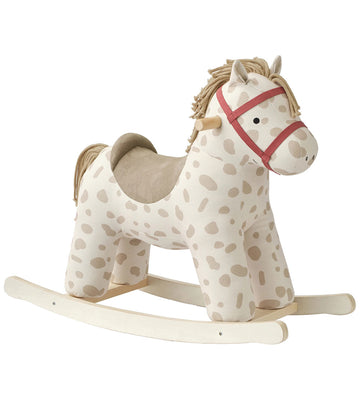 Kids Concept Schommelpaard - Gestippeld - Aiden - Wit/Beige - Kids Concept - OneSize - Schommelpaarden