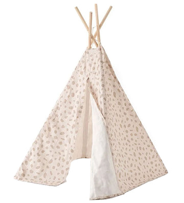 Kids Concept Speeltent - Tipi Dot - Wit/Beige - Kids Concept - OneSize - Speeltenten