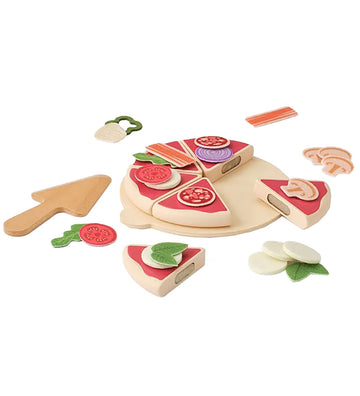 Kids Concept Pizza Kit - Hout - Kinderhub - Kids Concept - OneSize - Speelgoedeten