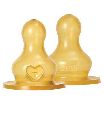 BIBS flessenspeen - 2-pack - Medium Flow - Natuurlijk Rubber - BIBS - OneSize - Flessenspenen