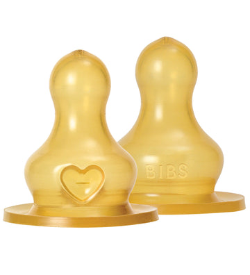 BIBS flessenspeen - 2-pack - Fast Flow - Natuurlijk Rubber - BIBS - OneSize - Flessenspenen