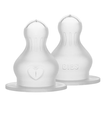 BIBS flessenspeen - 2-pack - Slow Flow - Siliconen - BIBS - OneSize - Flessenspenen