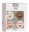 BIBS Colour Fopspenen - Maat 1 - 4-pack - Rond - Blush Mix - BIBS - 0-6 mnd - Fopspenen