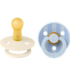 BIBS Colour Fopspenen - Maat 1 - 2-pack - Rond - Ivory/Baby Blue - BIBS - 0-6 mnd - Fopspenen