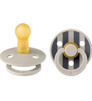 BIBS Colour Fopspenen - Maat 2 - 2-pack - Rond - Waar/Ivory - BIBS - 6-18 mnd - Fopspenen