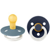 BIBS Colour Gloeiende spenen - Maat 2 - 2-pack - Rond - Petrol/D - BIBS - 6-18 mnd - Fopspenen